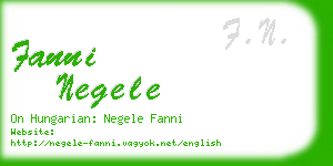 fanni negele business card